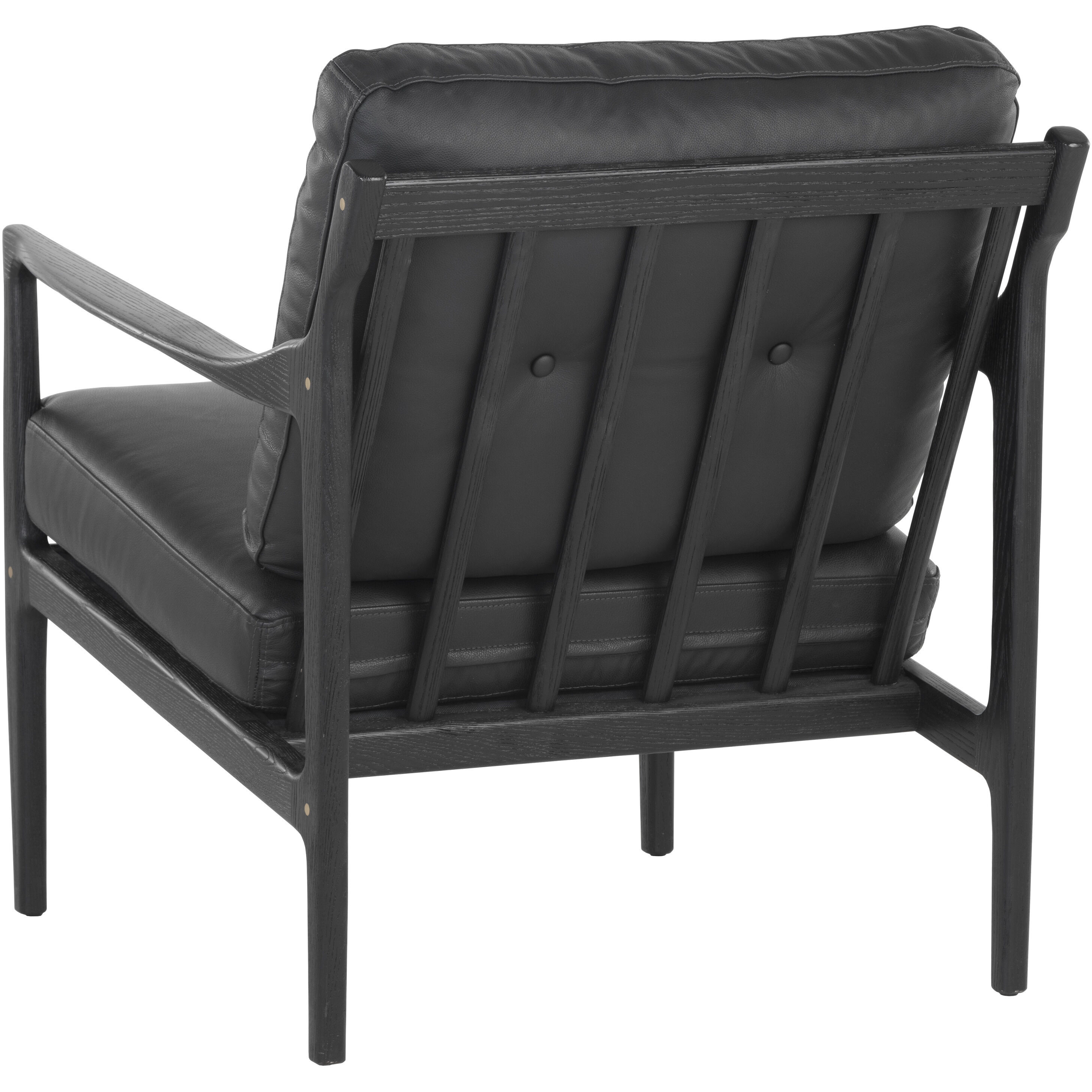 Gilmore Black / Black Leather Lounge Chair